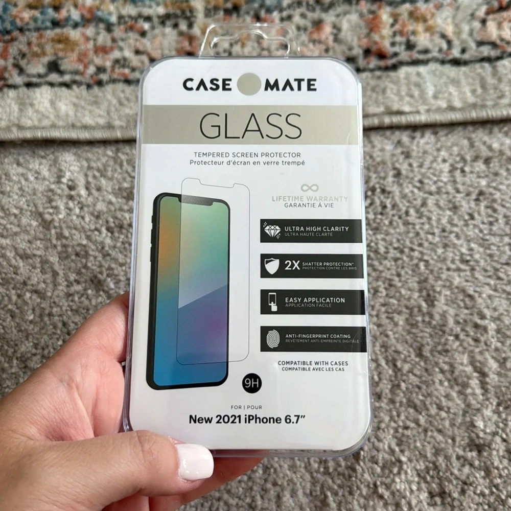 NEW- CaseMate Glass Screen Protector for 2021 IPhone